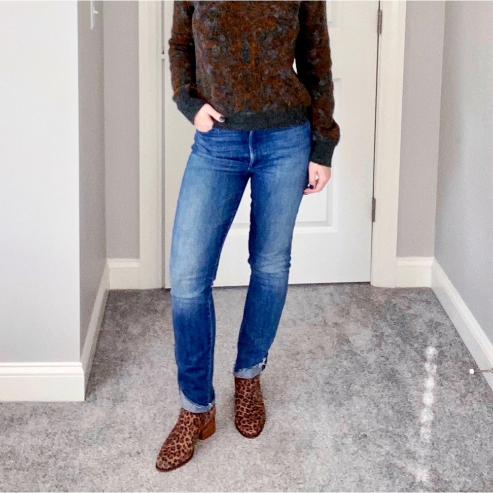 Mother High Waisted Rascal Ankle Slit Flip